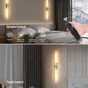 Battery Operated Wall Sconces Set of Two,Wireless Sconces Set of 2 with Touch/Remote,Gold Rechargeable Wall Sconce with Adjustable Color Temperatures,Wall Lamps for Living Room,Bedroom