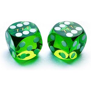 Professional Small Precision Dice 12.7mm (1/2 inch) with Random Serial Number, Mini Precision Cut Dice 12.7MM Gem Green