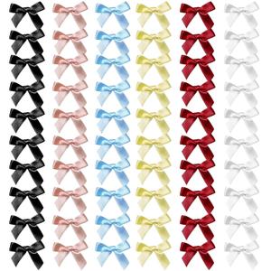YONOY 60Pcs Mini Cute Bow Hair Clips for Women Girls,Small Hair Clips Solid Color Hair Ribbon Alligator Clips Barrettes Pins Metal Y2kHair Accessories