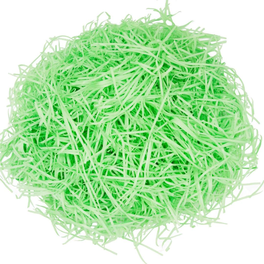 AVOIN Easter Grass, 9 Oz Easter Basket Grass, Shredded Tissue Easter Grass Basket Filler, Easter Grass Paper for DIY Easter Gift Wrapping, Easter Egg Stuffer Party Supplies (Green)