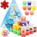 Galaxy Slime Kit for Kids 24 Pack Christmas Slime Party Favors, Stress Relief Toys, Classroom Rewards, and Birthday Goodie Bag Fillers, Stretchy and Non-Sticky Slime for Girls and Boys