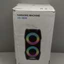 VeGue Karaoke Machine, Wireless Bluetooth PA System for Adults & Kids with Dual 8'' Subwoofers, 2 UHF Wireless Mics, Colorful LED Lights, Ideal for Home Karaoke, Party, Stage Performance (VS-0808)