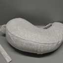 Boppy Uplift Nursing Pillow - Wedge Bottle & Breastfeeding Pillow to Reduce Spit-Up and Reflux Symptoms, with Body-Inclusive Opening and Belt, Baby Safety Alliance Verified - Cream Retro Squiggles