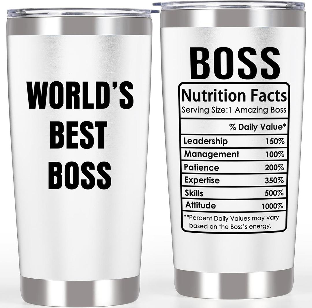 Breezy Valley Boss Tumbler Gifts, Mothers Day Gifts for Women, Appreciation Gift Ideas - Fathers Day Gift for Bosses Men, Cup Tumbler 20oz