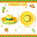 Thenshop 24 Pcs Mini Mexican Hat Plastic Sombrero Bottles Topper Mini Serapes Bottles Beer Poncho Cover for Mexican Fiesta Decorations Cinco De Mayo Party Decoration