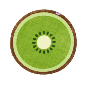 Lesure Puppy Blankets for Small Dogs - Calming Fruit Blanket for Pet, Cute Soft Cozy Fruit Pattern Round Blankets for Dog Gift, 350GSM Flannel Pet Throw Blanket for Puppy, 30"x30", Green