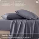 Bedsure Queen Sheet Set, Cooling Sheets for Queen Size Bed Set, Rayon Derived from Bamboo, PureWoven, Breathable & Soft, Deep Pocket Up to 16", Hotel Luxury Silky Bedding for Hot Sleepers, Dark Grey