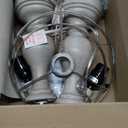 Seealle Farmhouse Table Lamps Set of 2 - Rustic Bedroom Lamps for Living Room, 22" Boho Bedside Lamp for Night Stands End Table Office Desk Lamp Nightstand Clearance Decorating with Linen Shades (A. Antique Grey)