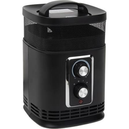 Portable 360 Surround Ceramic Heater with Thermostat Black