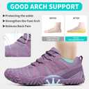 Barefoot Shoes Women Men Minimalist Zero Drop Wide Toe Box Water Shoes Hiking Barefoot Footwear Unisex Sneakers for Workout Cross-Trainer Walking Running Camping Grounding Beach Weightlifting Sport (Purple)