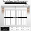 Double Curtain Rod, 1 Inch Black Extra Long Dual Curtain Rods 72 to 144 Inch with Aluminium Modern End Cap Finial, Adjustable Heavy Duty Window Treatment Rods, Telescopic Metal Double Drapery Pole Set