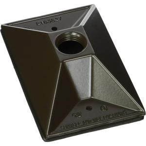 BELL 5186-2 1-Gang Rectangular Cluster Weatherproof Cover, One 1/2 in. Threaded Outlet, Bronze