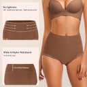 High Waisted Womens Cotton Underwear Tummy Control Comfortable Postpartum Panties Briefs (X-Large, Multicolor 3)