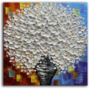 YaSheng Art- 3D Thick Canvas Wall Art Hand-Painted Minimalism Abstract Artwork Oil Painting Home Decorations Modern bedroom Wall Art Ready to Hang (24L" x 24W", YS002A)