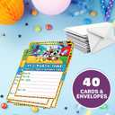 Set of 40 Classic Mouse Inspired Happy Birthday Invitation Cards & Envelopes  Lightweight (240g), Postcard Style Invites for the Perfect Party Pack