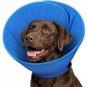 SUNFURA Dog Cones for Large Dogs, Soft Pet Cone Stop Licking After Surgery, Adjustable Pet E-Collar Alternative for Wound Healing, Blue X-Large