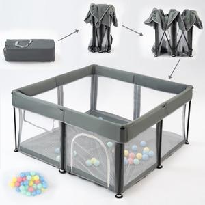 TOMBOSS Foldable Baby Playpen 50x50, Collapsible Portable Play Pen for Toddlers 1-3, Indoor Outdoor Baby Playard with Carry Bag