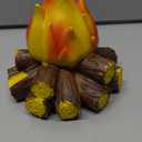 3D Artificial Campfire Night Light, Realistic LED Flame Firewood Lamp, Flameless Battery Operated Fire Pit for Indoor Home Decor, Camping, Party, Halloween and Christmas Gift
