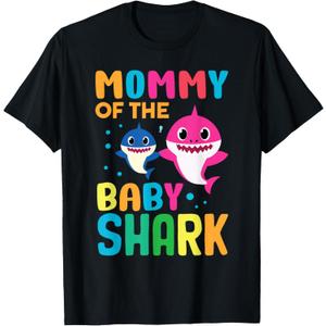 Shark Birthday Quote Funny B-Day Mom T-Shirt, Size Large 
