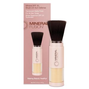 Mineral Fusion Brush-On Powder Sunscreen for Face SPF 30 | Transluscent Natural Daily Sun Care with UVA UVB Protection | Hypoallergenic, Non-Toxic | TSA & Travel Friendly