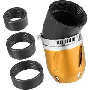Motorcycle Air Filter, 26/35/42/48mm ID 90x60mm Universal for Motorcycle ATV Durable Aluminum Alloy Gold Tone Auto Replacement Parts