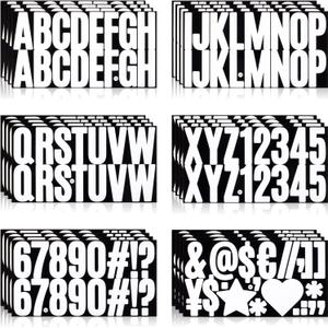 400 Pcs 24 Sheets Letter Stickers,Self Adhesive Waterproof 2.5 Inch Mailbox Numbers Vinyl Stickers,Alphabet Decals for Water Bottle,Window,Classroom,Car,Laptop,Scrapbook (White, 2.5 Inch)