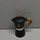 Mongdio Stovetop Espresso Maker Moka Pot, Cuban Coffee Maker Stove Top Coffee Maker Moka Italian Espresso Greca Coffee Maker Brewer Percolator, 6 Espresso Cups, 10 Oz - Black