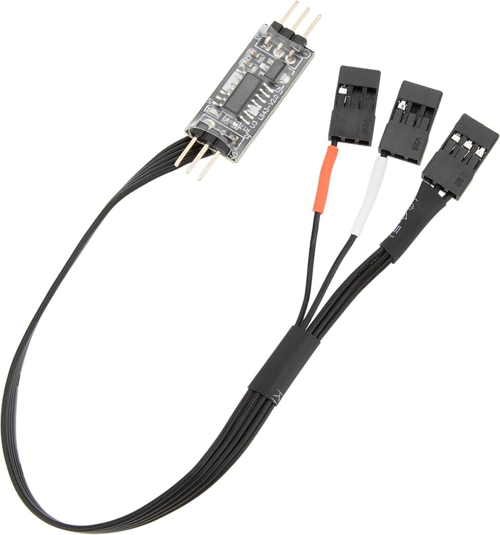 MEUS Racing 4WS Four-Wheel Steering Control Line Upgrades with Control Board and Servo Control Lines, Suitable for 4WS RC Crawler Car SCX10, TRX4, SCX24 TRX4M etc.