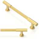 10 Pack Brushed Gold Cabinet Pulls 5 Inch(128mm) Kitchen Cupboard Handles Solid Heavy Duty Zinc Alloy Drawer Pulls