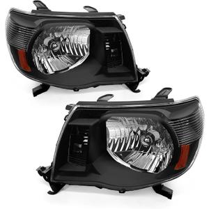 for 2005-2011 Toyota Tacoma Headlights Assembly Black Pair