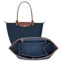DOIAPUOS Felt Purse Organizer Insert for Longchamp Le Pliage M Bag Handbag Leather edge Longchamp Organizer Insert (DarkBlue, Medium)