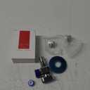 2 Packs of SUBMARINE Brass Shut Off Valve for Kitchen and Bathroom, 1/4 Turn Angle Stop Valve, 1/2'' Inlet and Outlet Caliber with 3/8'' Adapter Hot and Cold Water (Blue)