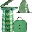 Collapsible Stool Chair with Padded Cushion Seat, Easy Carry Portable Folding Stool for Adults, Quick-Fold Heavy-Duty Stool with Carry Bag for Camping, Fishing, Beach