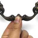 4-Pack 4.5" C-C Bail Drawer Pull Drop Dresser Pull Antique Brass Swing Drawer Handle Vintage Style 4 1/2" 115 mm Centers (4,Antique Brass)