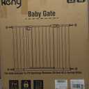 keny 29"-42.5" Baby Gate for Stairs, Auto Close Safety Dog Gate, Pressure Mounted Easy Walk Through Pet Gate for Doorways, Durable Stair Gate, 30" Tall, White