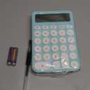 Cute Calculators Desktop Size 6.3 * 4.3in/16 * 11cm, DECKLIT Battery 12 Digit Desk Calculator Extra Large LCD Display, Great Desktop Calculator Big Buttons, 15Tilt Screen for Kids Calculator(Blue)