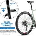 Zoom Bike Suspension Seatpost：30.9X 350 mm Shock Absorber Damper Bicycle Seat Post ,with Suspension Headless for E-Bike MTB BMX