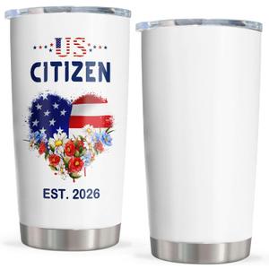 Citizenship Gifts, Patriots Gifts, New US Citizen Gift ideas 2026, Citizenship Party Decorations, American Flag Citizenship Tumbler 20oz