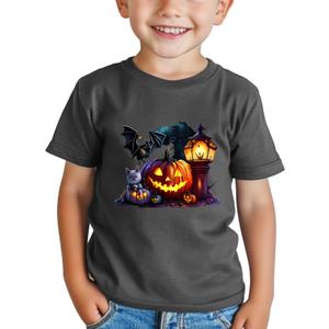Pumpkin Shirt Toddler Halloween Shirt for Kids Boys Girls Halloween T-Shirts Ghost Clothes Short Sleeve Cotton Tee 2T-8Y