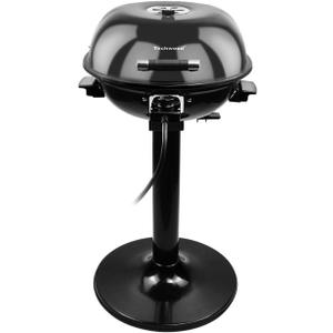 Techwood 1600W Indoor Outdoor Electric Grill, Electric BBQ Grill, Portable Removable Stand Grill, Black