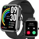 TOZO S3 Smart Watch for Men Women for iPhone&Android, 1.83" Fitness Tracker Bluetooth Call [Answer/Make], IP68 Waterproof Sleep Monitor, 100+ Sport Modes Black