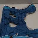 IDOMIK Warm Dog Coat with Harness, Waterproof Reflective Dog Jackets for Small Medium Large Dogs, Fleece High Collar Winter Jacket with Zipper, Pet Winter Snowsuit Clothes for Cold Weather,Blue M (M(Neck Girth:15"))