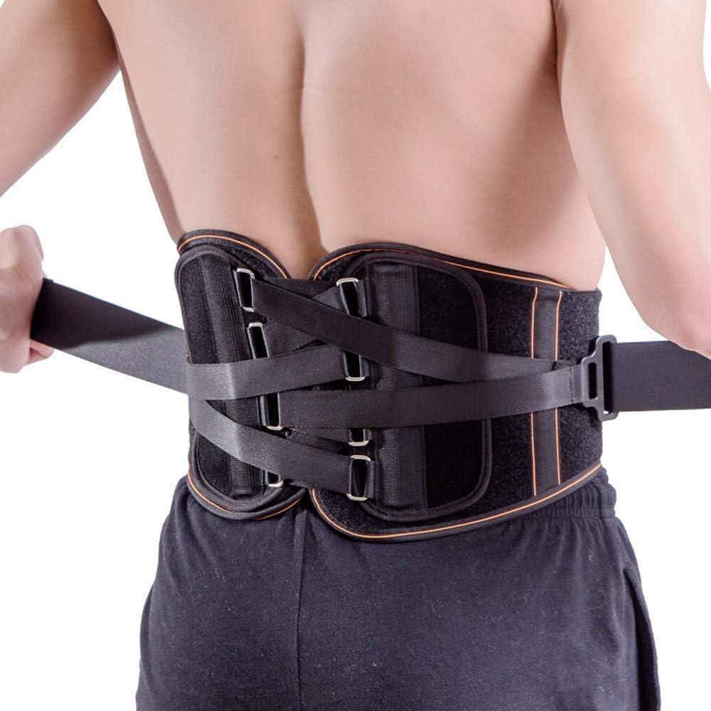 King of Kings Lower Back Brace Pain Relief with Pulley System - Lumbar Support Belt for Women and Men - Adjustable Waist Straps for Sciatica, Spinal Stenosis, Scoliosis or Herniated Disc - Large (Large (Pack of 1))