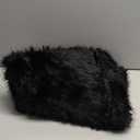 AOGU 36 Inch Faux Fur Christmas Tree Skirt Black Plush Skirt for Merry Christmas Party Christmas Tree Decoration