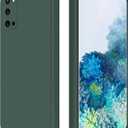 GiiYoon Silicone Case Compatible with Samsung Galaxy S20, Full Body Silky Soft Touch Phone Case with Camera Protection, Shockproof Cover with Microfiber Lining, Green