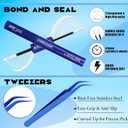 2 x Natural Lash Clusters Kit Volume Wispy DIY Cluster Eyelash Extensions Fake Eye Lashes Individuals D-Curly 336Pcs 8-16MM Mixed with Bond Seal Tweezers