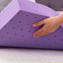 BDEUS 2 Inch Gel Memory Foam Mattress Topper Ventilated Soft Mattress Pad, Bed Topper, CertiPUR-US Certified, Twin Size, Purple