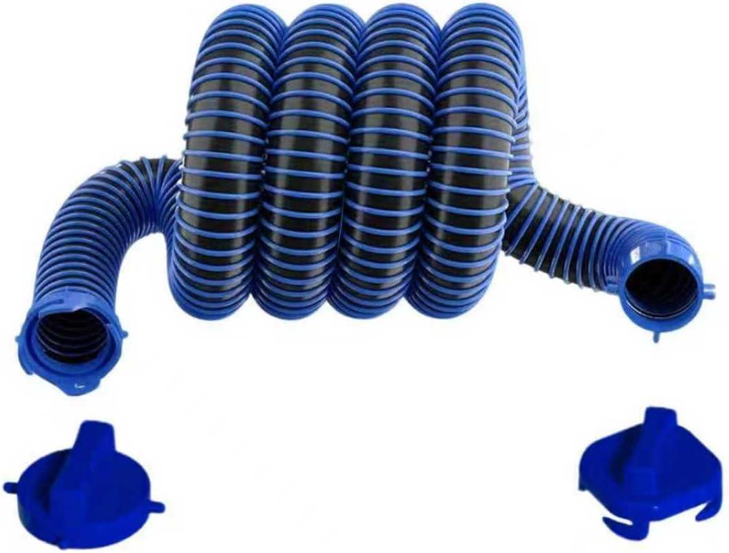 10FT RV Sewer Hose, Fits All Adapters with Swivel Fitting, TPE Heavy Duty Waste Hose for Crush & Abrasion Resistance, Must-Have for Travel Trailer & Camper