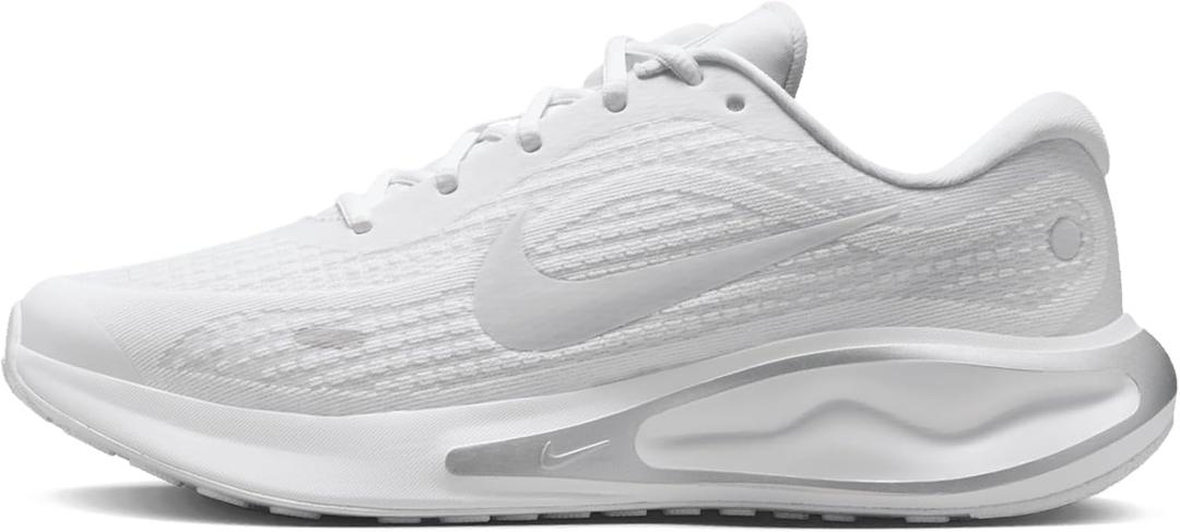 Nike Women's Journey Run Road Running Shoes, White/White-Pure Platinum, 9