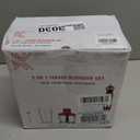 KOIOS 5-in-1 Hand Immersion Blender, 1000W 12 Speed Handheld Blender Stick with Copper Motor Stainless Steel Blade, 600ml Mixing Beaker,500ml Food Processor, Whisk, Milk Frother, Non-BPA, Red